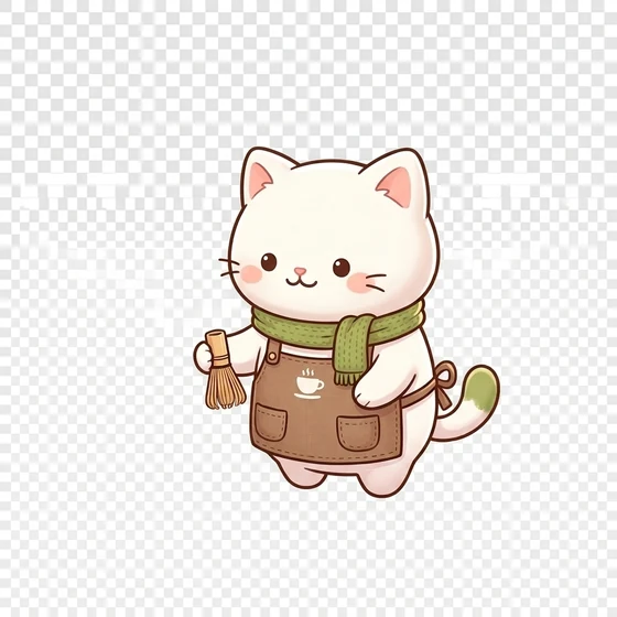 Mochi Cat, the café mascot
